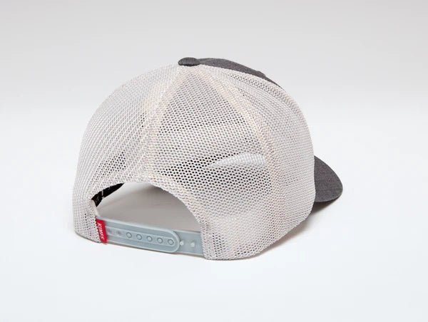 Back view of Kimes Ranch Weekly 110 Charcoal snapback