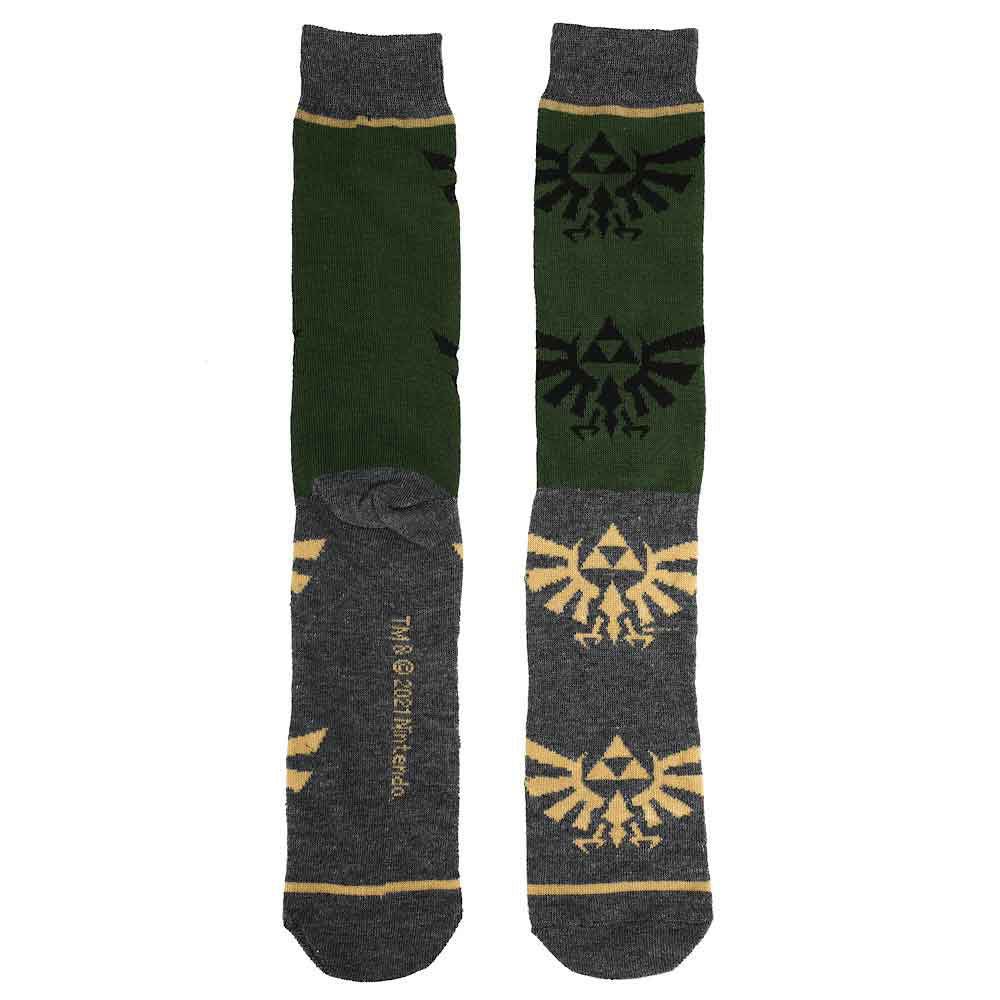 Discover Zelda Hyrule Crest 5 Pair Crew Socks Quality Bioworld Socks located at The Revival.