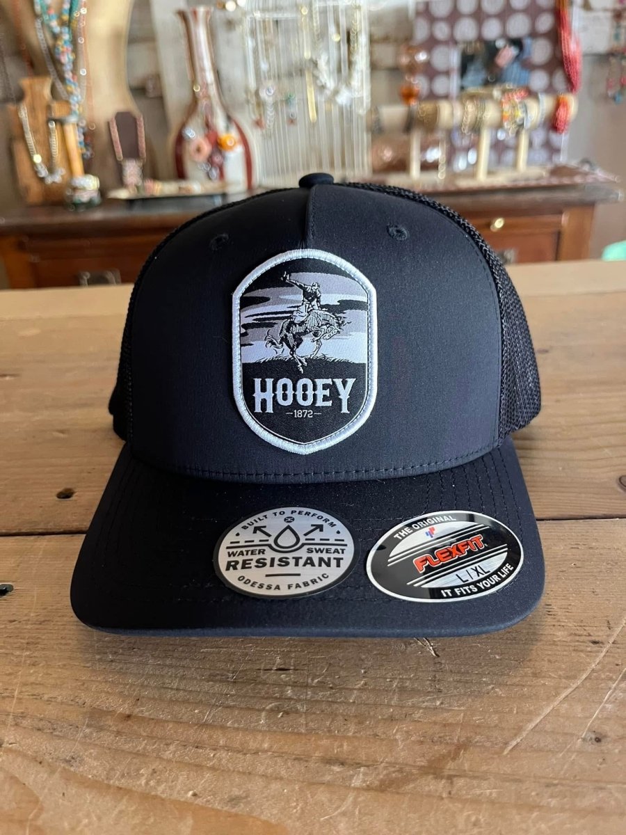 Discover Hooey Cheyenne Black Flexfit Hat Quality Hooey Hats located at The Revival.