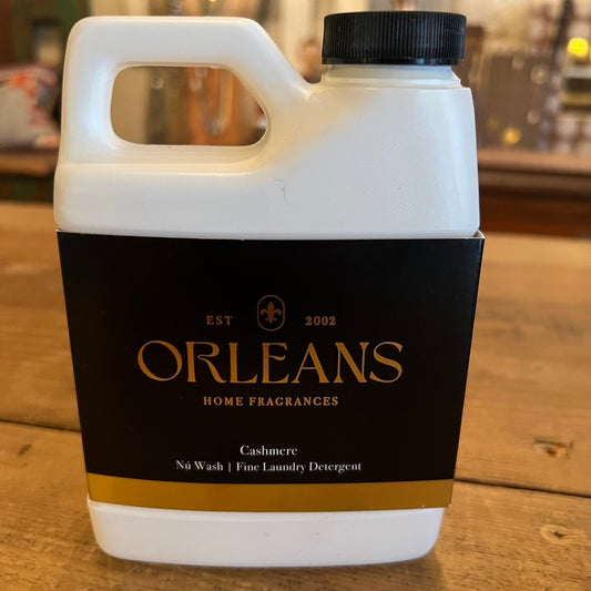 Discover Nu Wash Fine Laundry Detergent by Orleans Home Fragrances Cashmere Scented Quality Orleans Home Fragrances Laundry Detergent located at The Revival.