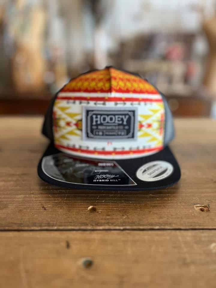 Discover Hooey "Doc" Red/Yellow/White/Black Aztec Print Hat Quality Hooey Hats located at The Revival.