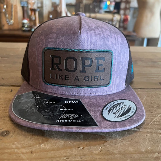 Discover Hooey Rope Like A Girl Pink /Brown Aztec Hat Quality Hooey Hats located at The Revival.
