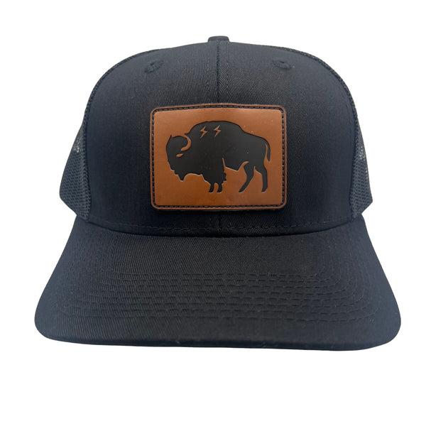Wild Buffalo Outfitters All Black Curved Bill Trucker Hat - Wild Buffalo Outfitters All Black Curved Bill Trucker Hat