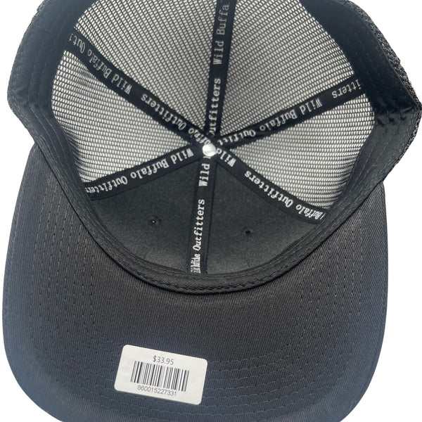Wild Buffalo Outfitters All Black Curved Bill Trucker Hat - Wild Buffalo Outfitters All Black Curved Bill Trucker Hat