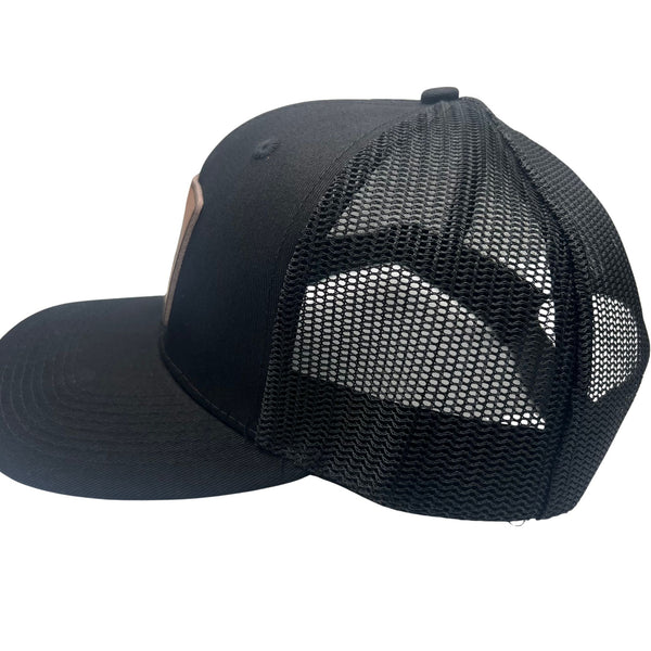 Wild Buffalo Outfitters All Black Curved Bill Trucker Hat - Wild Buffalo Outfitters All Black Curved Bill Trucker Hat