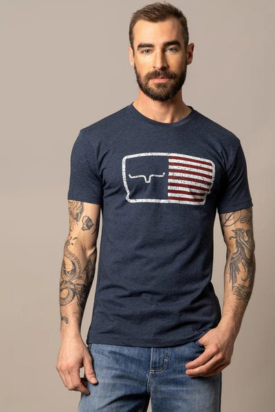 Kimes Ranch American Trucker Tee Shirt - Navy - Discover Kimes Ranch American Trucker Tee Shirt - Navy Quality Kimes Ranch Shirt located at The Revival.