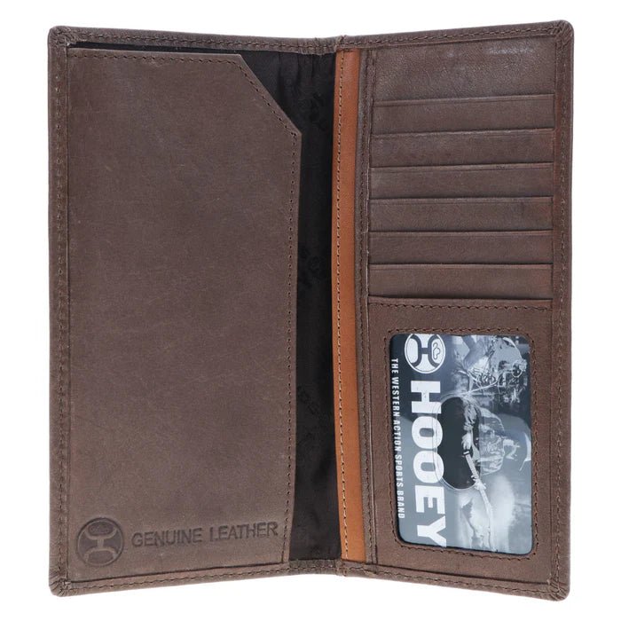 Discover "Hands Up Basketweave" Tan & Brown Rodeo Wallet Quality Hooey Wallet located at The Revival.