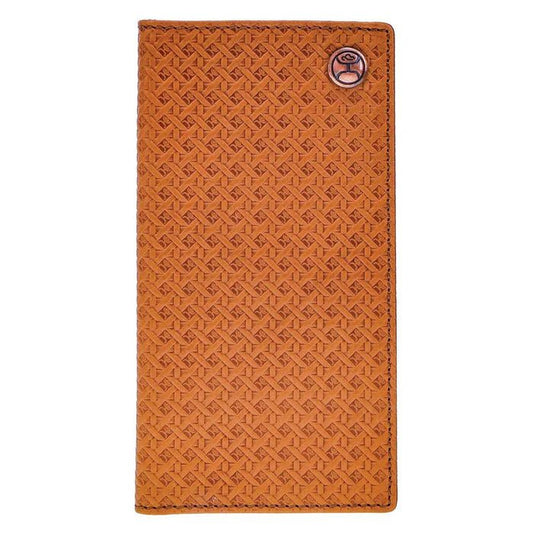 Discover "Hands Up Basket Weave" Rodeo Hooey Wallet Tan Quality Hooey Wallet located at The Revival.