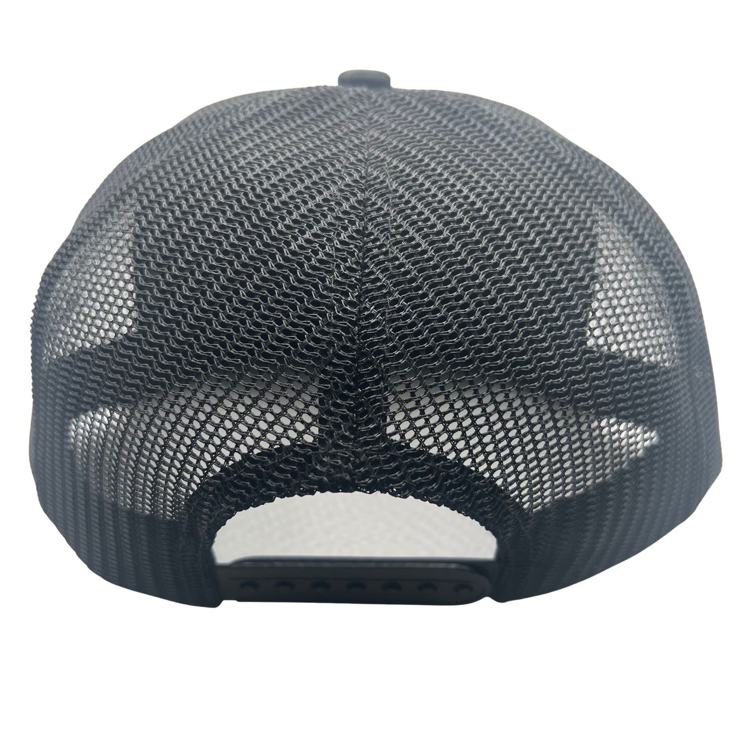 Wild Buffalo Outfitters All Black Flat Bill Snapback Hat with Leather Patch