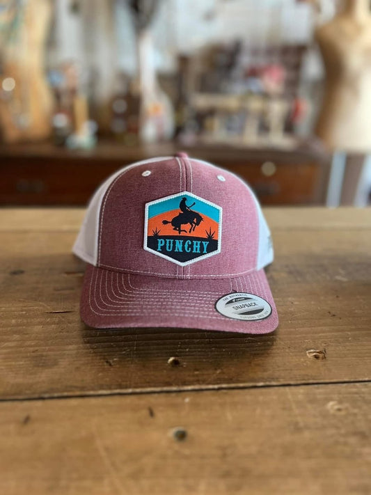 Discover Hooey "Punchy" Maroon/White Hat Quality Hooey Hats located at The Revival.