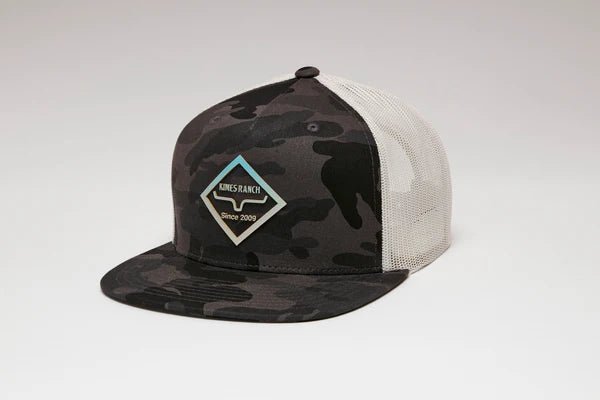 Night camo Kimes Ranch western snapback cap