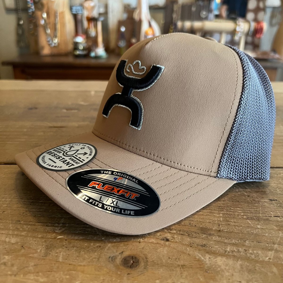 Discover Hooey "Coach" Tan/Grey Hat w/Black & Silver Logo Quality Hooey Hats located at The Revival.
