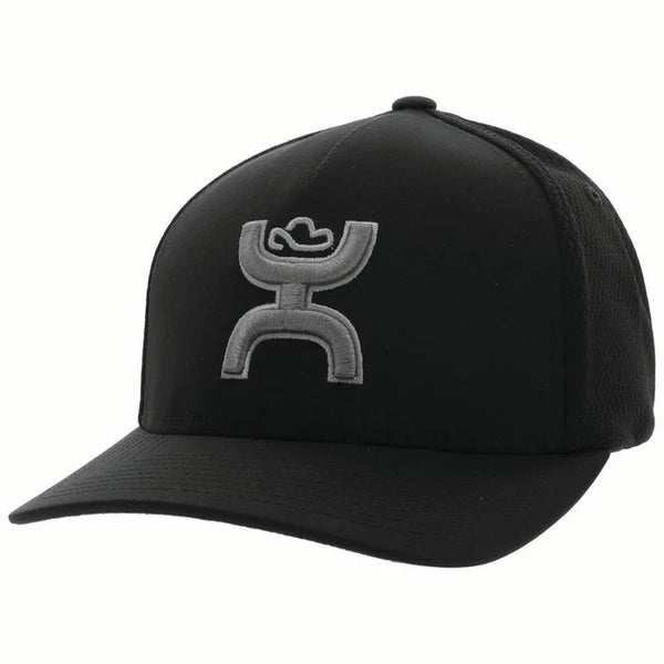 Hooey Coach Black/Grey Flexfit Hat L/XL - Discover Hooey Coach Black/Grey Flexfit Hat L/XL Quality Hooey Hats located at The Revival.