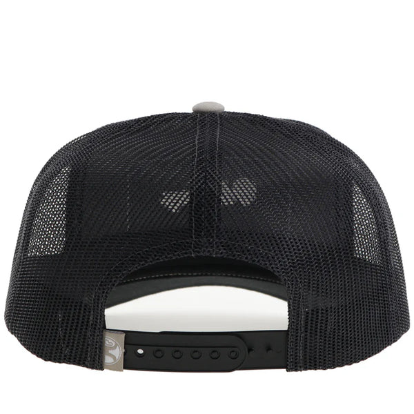 Hooey Sudan Tan Charcoal Patch Cap - Back view of Hooey Sudan cap with adjustable snapback