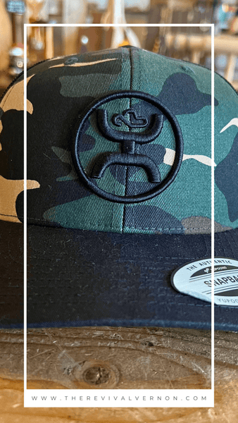 Hooey O‑Classic Black Camo Cap - Hooey O‑Classic Black Camo Cap front view zoomed