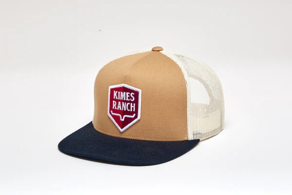 Kimes Ranch Jack Brown Trucker Hat - Brown Kimes Ranch western mesh-back hat