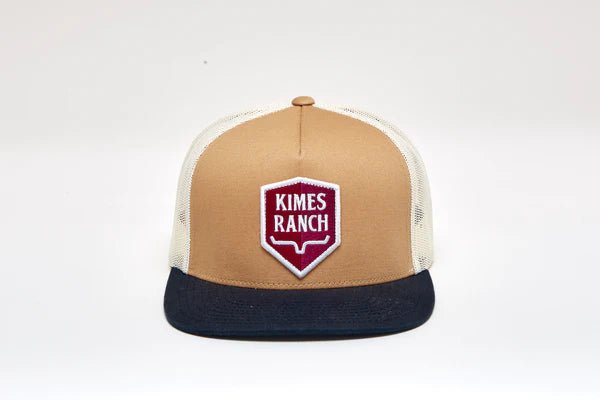 Kimes Ranch Jack Brown trucker snapback hat front view