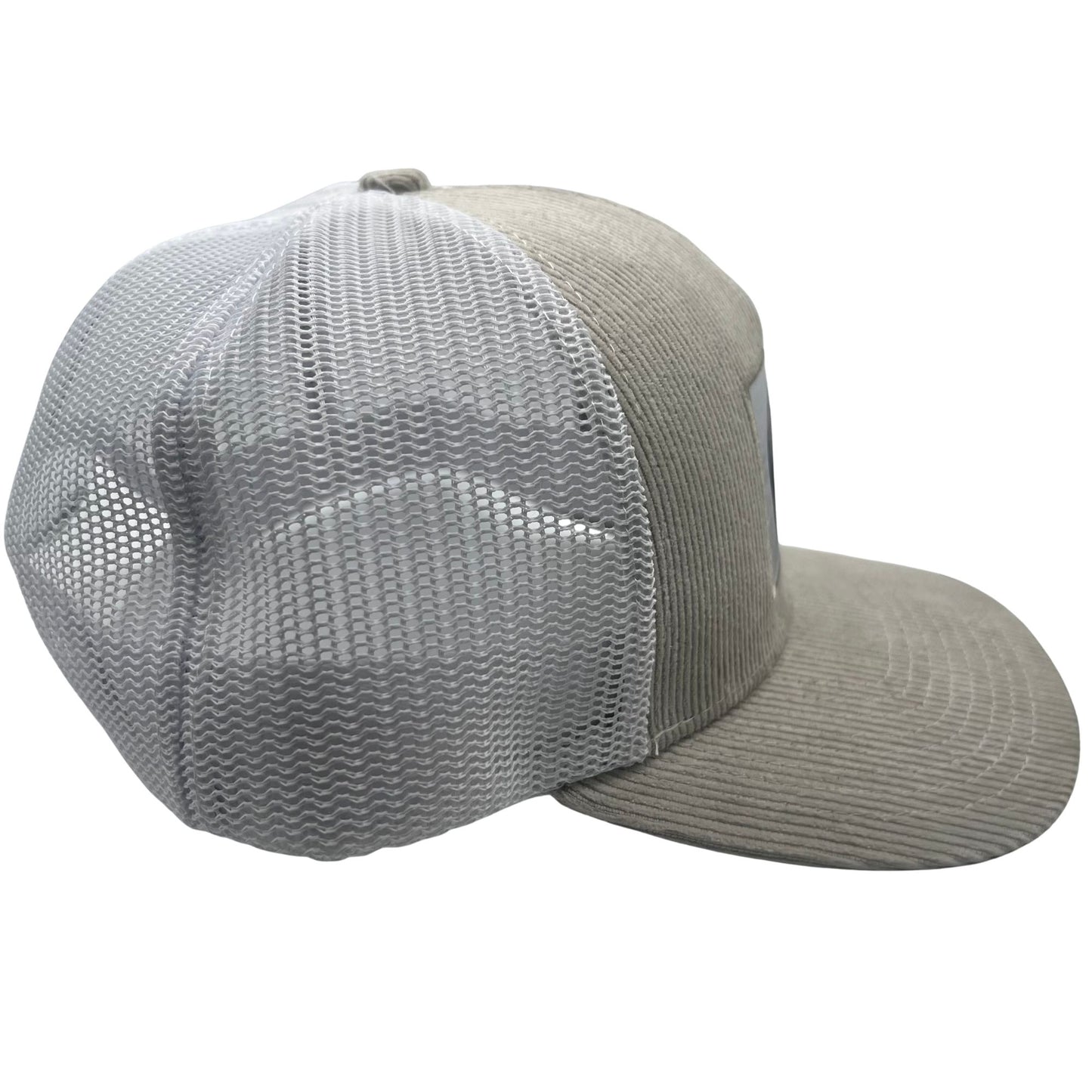 Wild Buffalo Outfitters Khaki Corduroy Trucker Hat with Buffalo Patch