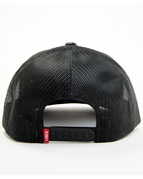 Kimes Ranch Good Day Camo Trucker Hat - Back Mesh of Kimes Ranch Good Day Black Camo Trucker Cap