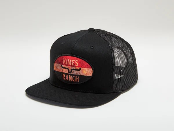Kimes Ranch American Standard Black Trucker Hat - Discover American Standard Trucker Hat - Black Quality Kimes Ranch Hats located at The Revival.