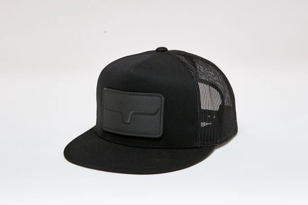 Kimes Ranch Banner Ventilated Black Hat - Black Kimes Ranch western snapback cap