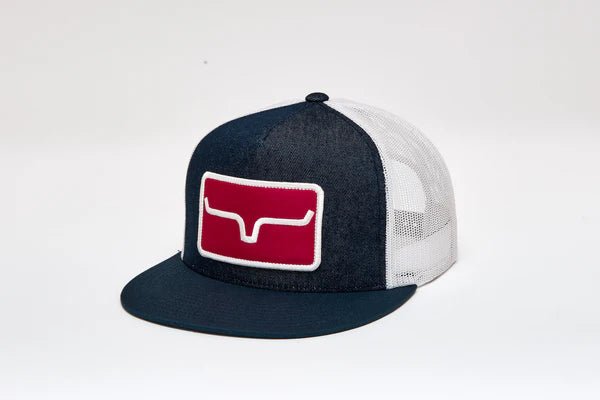 Kimes Ranch Banner Ventilated Denim Hat - Denim Kimes Ranch western snapback cap