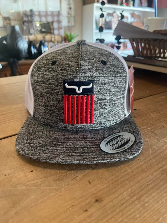 Authentic picture of Kimes Ranch Cody Trucker Cap in Heather Grey