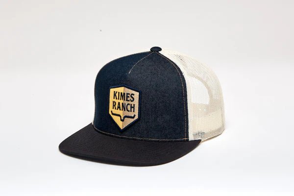 Kimes Ranch Jack Trucker Hat - Denim - Discover Kimes Ranch Jack Trucker Hat - Denim Quality Kimes Ranch Hats located at The Revival.