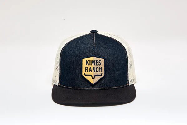 Kimes Ranch Jack Trucker Hat - Denim - Discover Kimes Ranch Jack Trucker Hat - Denim Quality Kimes Ranch Hats located at The Revival.