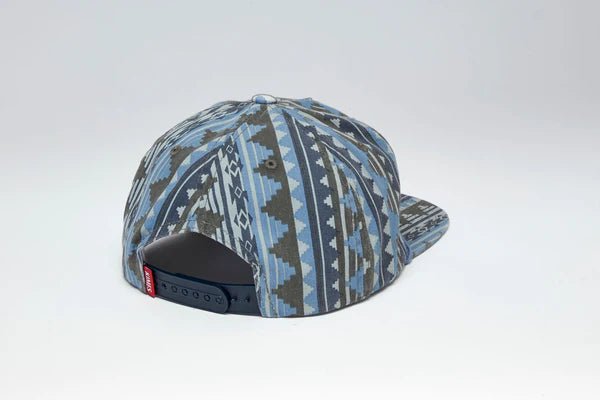 Back view of Kimes Ranch Kick Back Blue snapback