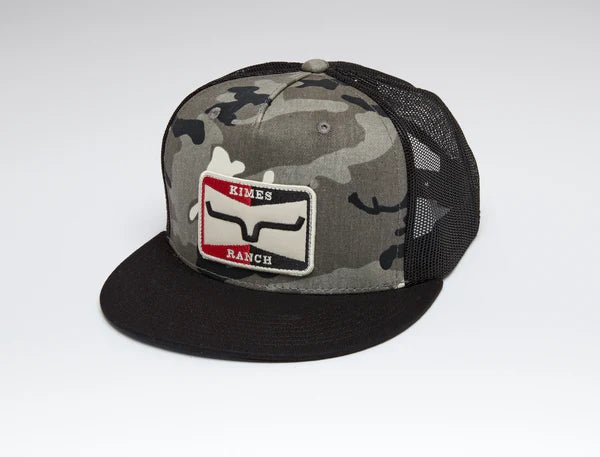 Kimes Ranch Sparky Trucker Hat - Camo - Discover Kimes Ranch Sparker Trucker Hat - Camo Quality Kimes Ranch Hats located at The Revival.