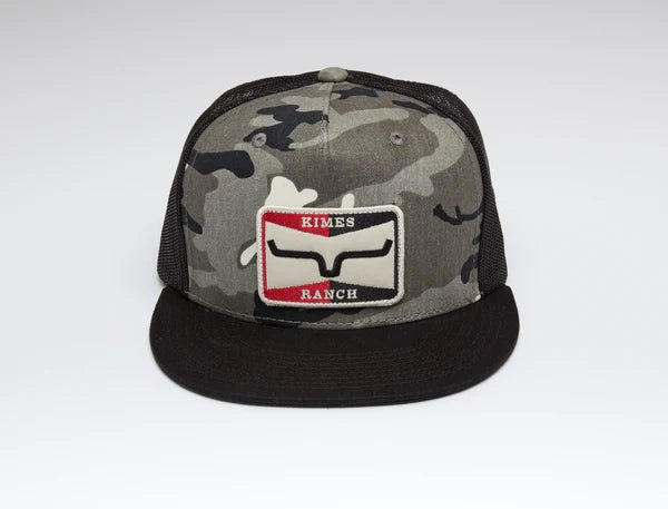 Kimes Ranch Sparky Trucker Hat - Camo - Discover Kimes Ranch Sparker Trucker Hat - Camo Quality Kimes Ranch Hats located at The Revival.
