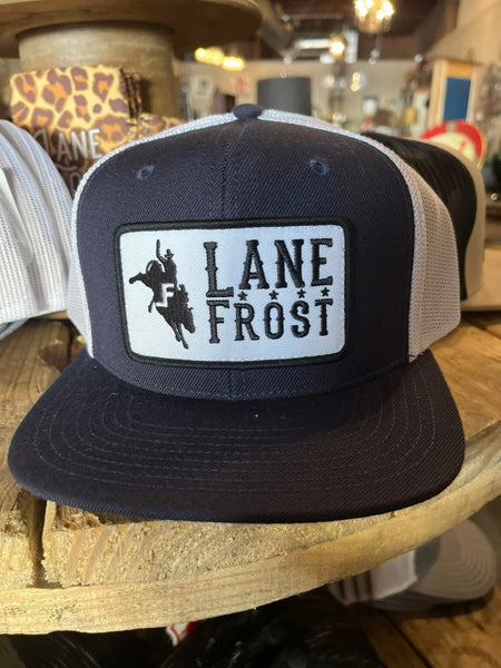 Lane Frost Midnight Bronco Patch Hat - Alternate Front View of Lane Frost Midnight Hat