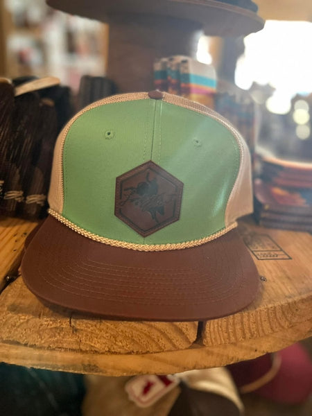 Lane Frost Outlaw Teal Trucker Hat - Teal Lane Frost Outlaw Western Snapback in Front View