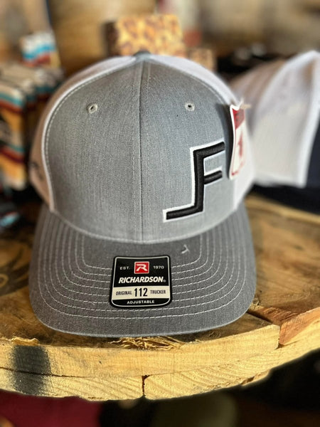 Lane Frost Wreck Grey Trucker Hat - Lane Frost Wreck Rodeo Hat in front view