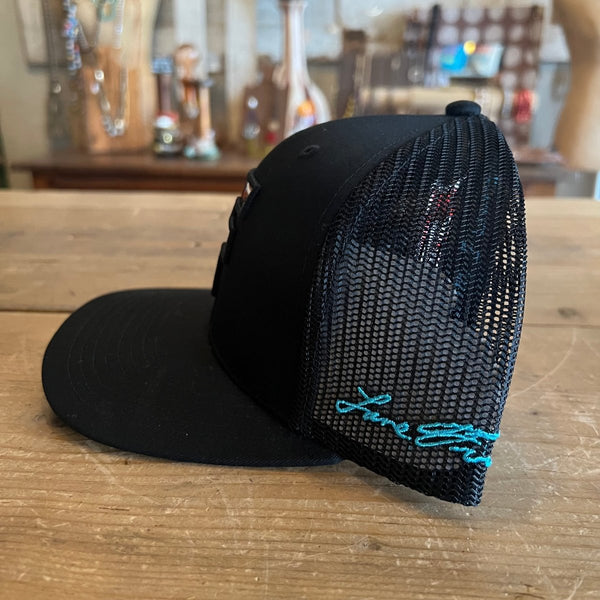 Lane Frost Aztec II Flat Bill Hat - Side View of Lane Frost Aztec Flat Billed Western Cap