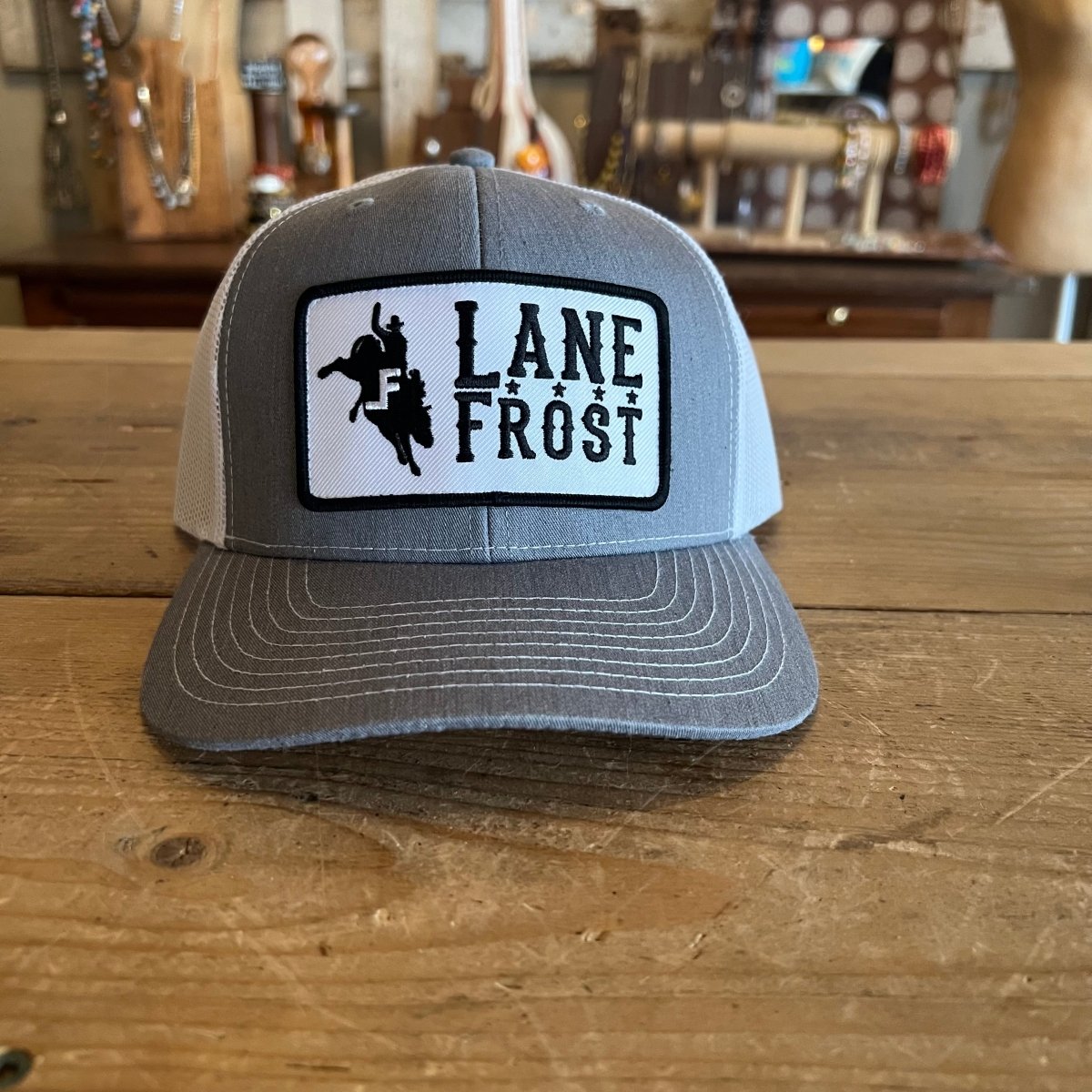 Front View of the Lane Frost Bucker Hat