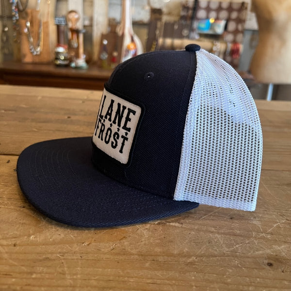Lane Frost Midnight Bronco Patch Hat - Side View of Lane Frost Midnight Navy Cap