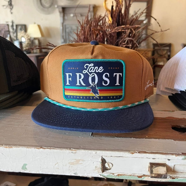 Lane Frost Sunrise Western Snapback Hat - Front View of Lane Frost Sunrise Cap
