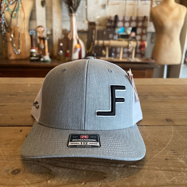 Lane Frost Wreck Grey Trucker Hat - Front View of Lane Frost Wreck Rodeo Cap