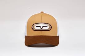 Kimes Ranch Masher Brown Trucker Cap front view