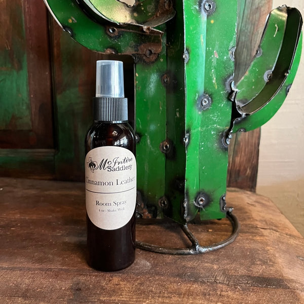 Mcintire Saddlery Cinnamon Leather Scented Room Spray - 4oz - Discover Mcintire Saddlery Cinnamon Leather Scented Room Spray - 4oz Quality Mcintire Saddlery Home Fragrances located at The Revival.