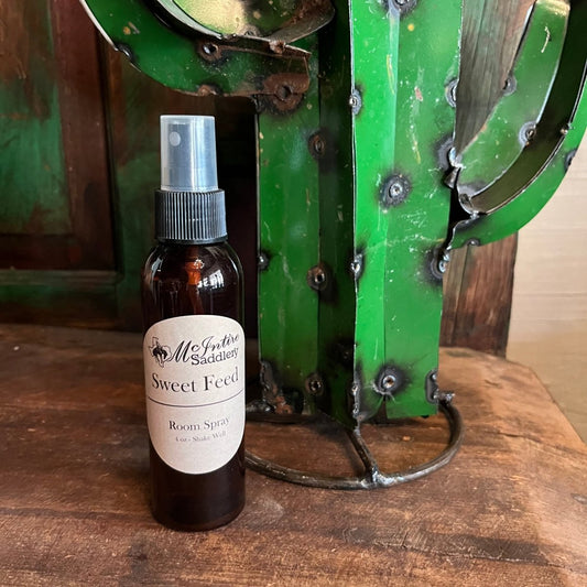 Discover Mcintire Saddlery Sweet Feed Scented Room Spray - 4oz Quality Mcintire Saddlery Home Fragrances located at The Revival.