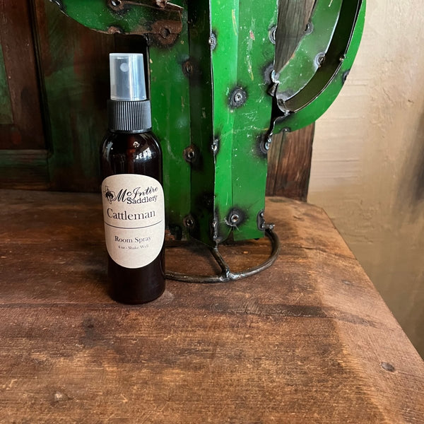 Mcintire Saddlery Cattleman Scented Room Spray - 4oz - Discover Mcintire Saddlery Cattleman Scented Room Spray - 4oz Quality Mcintire Saddlery Home Fragrances located at The Revival.