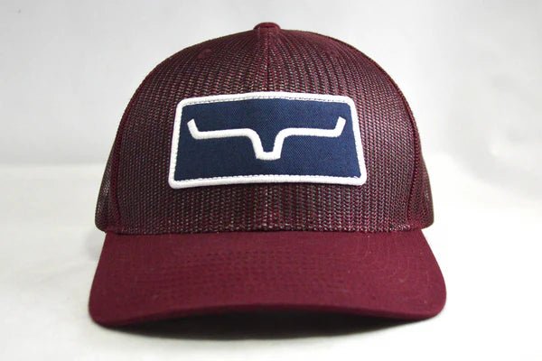 Discover Kimes Ranch - All Mesh Trucker Burgandy Quality Kimes Ranch Hats located at The Revival.