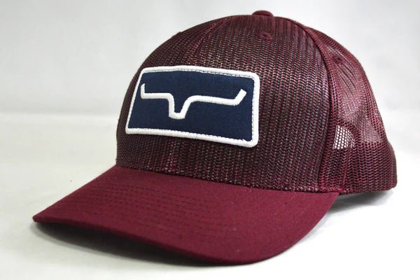 Discover Kimes Ranch - All Mesh Trucker Burgandy Quality Kimes Ranch Hats located at The Revival.