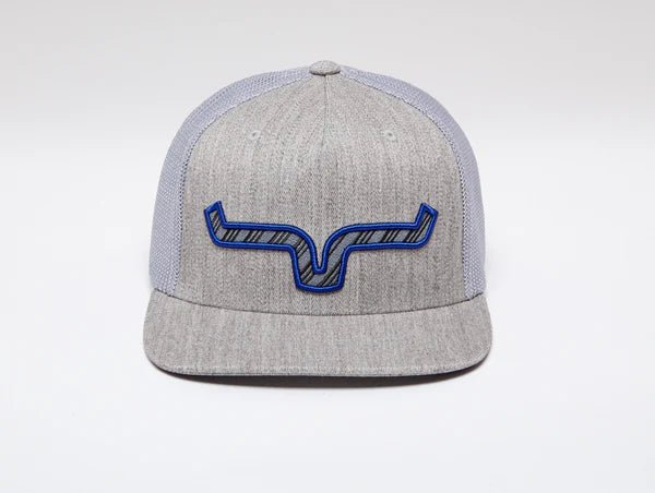 Kimes Ranch Nite Train Grey Blue Hat - Kimes Ranch Nite Train Grey Heather Blue hat front view