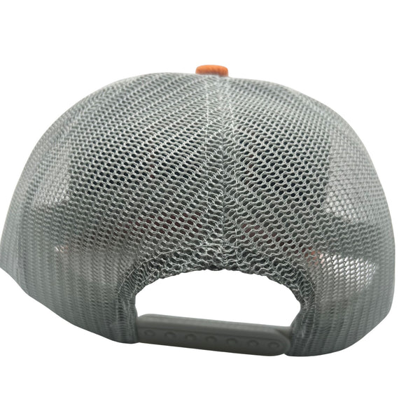 Wild Buffalo Outfitters Orange Corduroy Buffalo Trucker Hat - Back Mesh View of Wild Buffalo Outfitter Orange Corduroy Trucker Hat with Buffalo Patch
