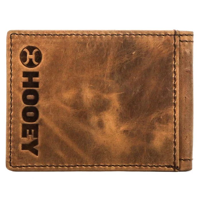 Discover "Hooey Original" Front Pocket Bifold Wallet Tan w/ Sunset Serape Print Quality Hooey Wallet located at The Revival.