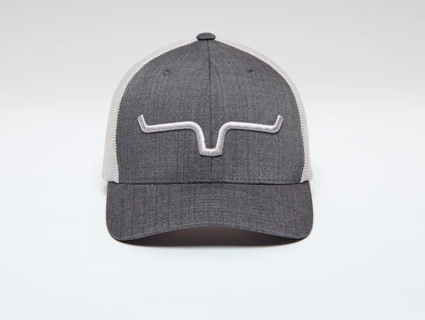 Kimes Ranch Weekly 110 Charcoal trucker hat front view